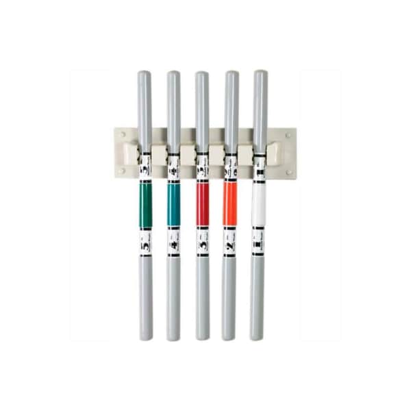 WaTE Bar Wall Rack For Exercise Weight Bars, 5-Bar Vertical Rack